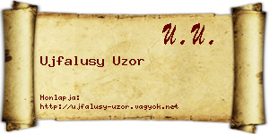 Ujfalusy Uzor névjegykártya
